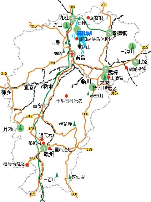 江西省旅游地图-景德镇旅行社官方网站